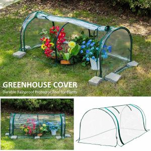 Gazebos 130x60x50cm Estufas quentes duráveis 9 fios pvc transparente planta capa jardim planta flor crescer estufa (suporte não incluído