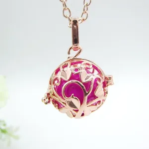 Pendant Necklaces 2024 Model Hearts Tree Locket Cage Mexician Musical Harmomy Chime Ball Pregnant DIY Belly 100cm Long Necklace