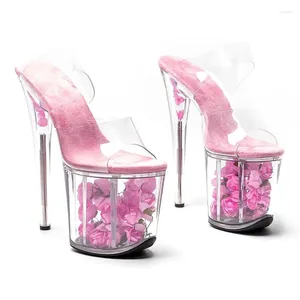 Dance Shoes Fashion 20CM/8inches PVC Upper Plating Platform Sexy High Heels Sandals Pole 015