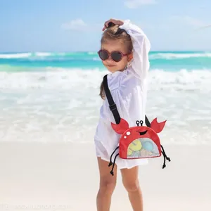 Storage Bags Useful Seashell Pouch Adorable Visible Creative Big Crab Shell Collecting Bag Organizing