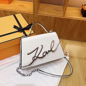 Karl Designer torebka damskie pojedyncze ramię kwadratowe torby Letter Crossbody torebki duże torebka dla kobiet