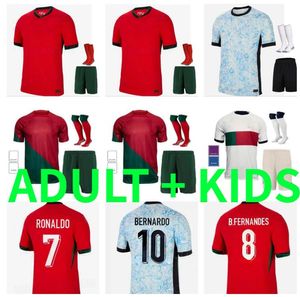 22 23 24 25 Portugalia Ronaldo piłka nożna Fernandes Diogo J. Danilo Portuguesa 2024 2025 Joao Felix Football Shirt Bernardo Portugieser Dorosłych mężczyzn Kit Kit Kit Mundums