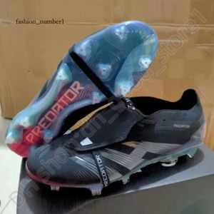 Predator Football Boots Gift Bag Soccer Boots PREDATOR Accuracy+ Elite Tongue FG BOOTS Metal Spikes Football Cleats Mens LACELESS Soft Leather Soccer Shoes 207 863