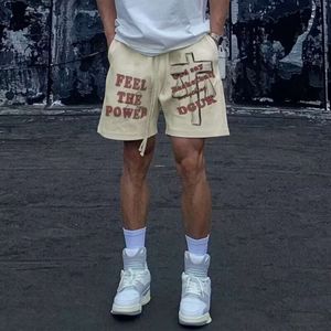 American High Street Sports Herren-Shorts für den Sommer, Instagram, trendige Marke, lockere Shorts mit weitem Bein für Paare, Kordelzug, lässige Caprihosen