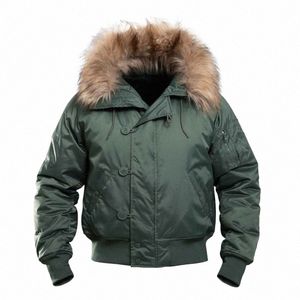 Winter Pelzkragen Mit Kapuze Taktische Jacke für Männer Flugpilot Bomber Mäntel Militär Dicke Warme Outdoor Multi-Pocket Parka N2B N1Uk #