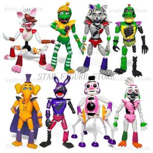 Action Toy Figuren Spiel FNAf Foxy Orville Elephant Music Man Actionfigur Moondrop Figur Kollektion Roxanne Wolf Vanny Luminous Model Toys T240325