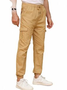 Picklion calças casuais masculinas calças de carga dos homens militares múltiplos bolsos cáqui calças outono novo moletom streetwear corredores f9na #