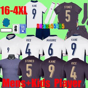 2024 Euro Cup England Soccer Jerseys Bellingham Rice Saka Foden Rashford Sterling Stones Grealish Kane Men Kids Fans Player Football Shirt