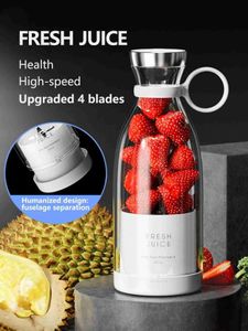 Juicers Wireless Charging 4-piece Electric Juice Maker Mini Portable Mixer Fruit Mixer Extractor Multi functional Juice MakerL2403