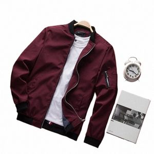 spring Men's Bomber Zipper Jacket Male Casual New Streetwear Hip Hop Slim Fit Pilot Baseball Coats Men Clothing Plus Size S- 6XL v5ry#