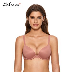 Cortinas Dobreva Sutiã push up feminino com cobertura completa, sutiã plus size confortável acolchoado