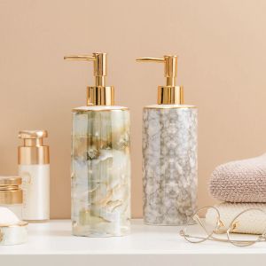 ディスペンサー1 PC Nordic Ins Ceramic Liquid Soap Dispenser Lotion Discensingボトルハンドサニタイザープレスボトルバスルームアクセサリーセットギフト