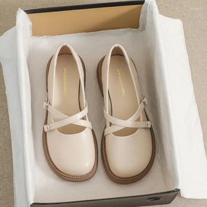 Casual Shoes Platform Loafers Women's Spring Autumn Retro Round Toe Mary Jane Cute Girls Style Plus Size 41-43 Flats