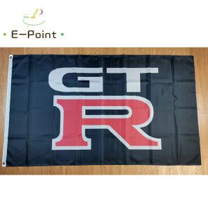 Akcesoria Japonia czarna flaga samochodu GTR 2 stóp*3 stóp (60*90 cm) 3 stóp*5 stóp (90*150 cm) Rozmiar dekoracji świątecznych na prezenty Banner Flag Home