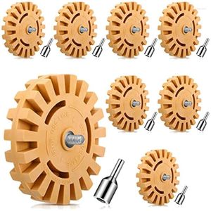 Biltvättlösningar 8 Pack Wheel Decal and Sticker Remover 4 Inch Adhesive Removal Tool med bitadapter