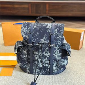 24SS Designer di lusso da uomo Grigio Samurai Denim Zaino Tote Bag Borsa da viaggio da uomo Borsa per abbigliamento Borsa da esterno di lusso Finx