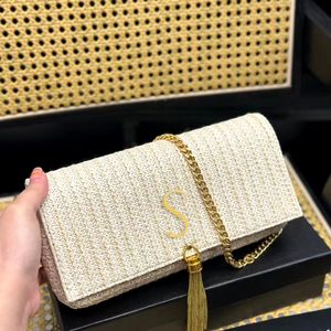 Kates tassel Luxurys handbag summer straw Clutch bag for Woman mens fashion weave tote raffias designer bag travel camera satchel Crossbody Shoulder baguette Bags