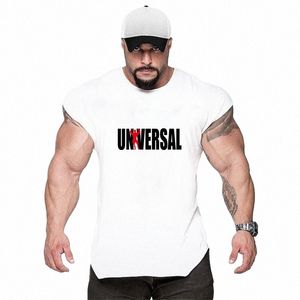 unversal Brand Clothing Men Gym Tank Tops Summer Cott Slim Fit shirts Men Bodybuilding Sleevel Undershirt Fitn tops tees h8aH#