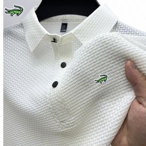 Новая летняя бренд-бренд Polo Рубашка высококачественная мужская короткая рукава, дышащая верхняя топ Busin Casual с потом