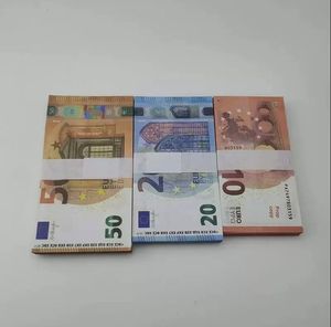 Realistyczne dostawy Fałszywe pieniądze Film 10 euro 100 20 500 200 PARTY PASKA PASY PROPS Kopiuj 50 banknotów 100pcs/pakiet Faux-Billets CALRENC