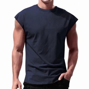 men Sleevel T Shirts Tank Top Slim Summer O Neck Short Sleeve Breathable Tank Workout Fitn Bodybuilding Muscle Undershirt H8GI#