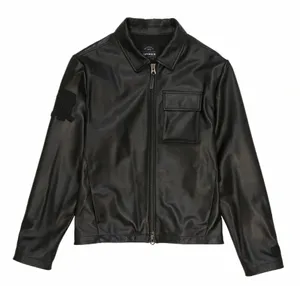 Avirex Spring/Summer Aviator Clothing Men's LG Sleeve Shirt Jacket 100％Napa Sheepskin Leather Jacket USサイズシンプルコートトップI04V＃