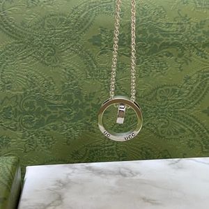 Collana Cambio di fortuna 2024, collana di gioielli in argento G di design, collana ad anello grande con fibbia ad anello piccolo