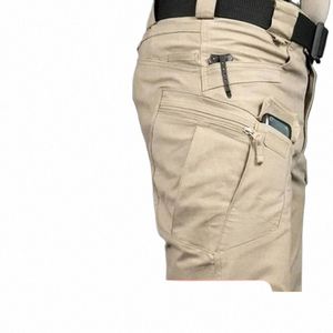 Männer Outdoor Military Hosen Multi Taschen Elastische Taktische Hose Wasserdicht Plus Größe Casual Cargo Hosen Taschen Männer Kleidung H58H #