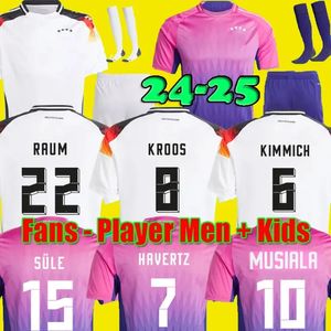 2024 Germanys Euro Cup HAVERTZ BRANDT SANE Jersey National Team Football Shirt 24 25 Homens Kids Kit Set Home Away Roxo GNABRY MULLER HOFMANN KIMMICH