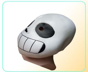 Latex Vollkopf Latex Sans Maske Cosplay Schädel Maske Kapuze Maske Halloween Erwachsene Kinder Undertale Sans Masken Helm Kostüm Spiel p3419272