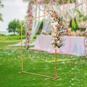 Decoration Wedding Arch Stand with Bases,Easy Assembly Square Garden Arch Metal Abor for Weddings Quinceaneras Party Event Decoration