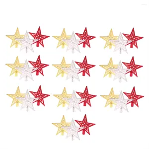 Flores decorativas 30 peças estrela pendurada artesanato de férias decoração de 5 pontas pingente pentagrama acessórios de guirlanda