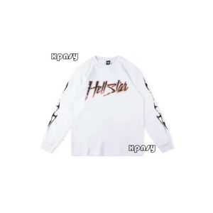 Hellstar Hoodie Designer Longo Camisetas Mulheres Manga Longa Registros Crewneck Tee Imprimir Homens Casual Manga Longa Rua Longa Top Hellstar Tracksuit 608