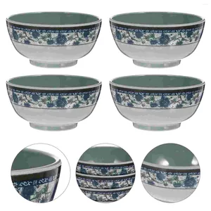 Set di stoviglie 4 pezzi Ciotola di riso in ceramica imitazione Ciotole per la casa Melamina Ramen Tagliatelle Contenitore Sala da pranzo Forniture per insalata
