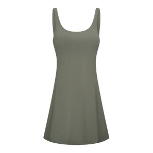 Completo da yoga Due pezzi Donna Abiti da golf elasticizzati da tennis Y Gonna lunga senza maniche Abbigliamento Reggiseni sportivi da allenamento con imbottiture rimovibili Dro Otpu1