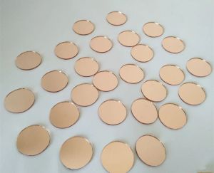 Mirrors Mini 2cm light Rose Gold Small Round Glass Mirror Circles for Arts & Crafts Projects, Traveling, Framing, Decoration