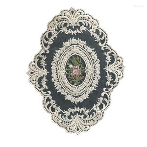 Table Cloth Retro Oval Lace Placemat Restaurant Dining Decorations