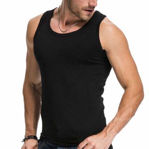 Męskie topy zbiornikowe Undershirt mięśni rękawe sportowe trening siłowni Stringer Fitn T-Shirt Beatbuilding Singlets x6di#