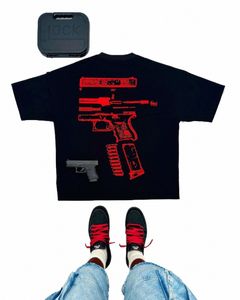 y2k t shirt mens harajuku hip hop i glock vi litar på grafisk tryck rund nackstuga överdimensionerad tshirt gotisk kort ärm toppar u5ks#