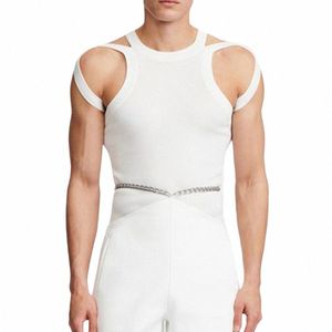 vest Mens Tank Muscle Party Regular Sleevel Slim Fit Solid Tank Tops Undershirt Bodybuilding Clubwear Crew Neck 82sQ#
