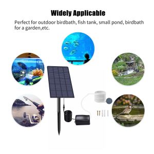 Accessories Solar Oxygen Pump Fish Tank Oxygenator Aquarium Oxygen Aerator Air Pump Fishing Aerator for Garden Fish Tank Outdoor Pool Pond