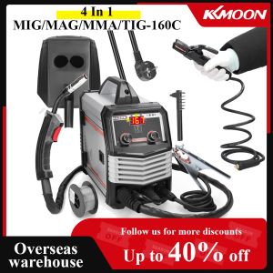 Lassers Multifunctional 4in1 Mig Mma Mag Tig160c Inverter Welders Multipurpose Portable Electric Welding Hine Intelligent Welders