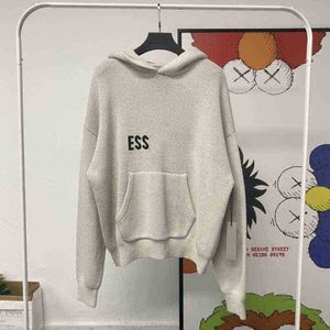 Essentialshoodie Вязаная толстовка для мужчин и женщин Свитер Essentialsweatshirts Джемпер Ess Hoody Вязаный пуловер Essentials Sweat Mens Fear God Essentialstshirt