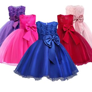 Blumenmädchenkleid für Hochzeit Abend Abschlussball Party Kostüm Teenager Mädchen Kinder Kleidung Geburtstagskleid Little 2023 240320