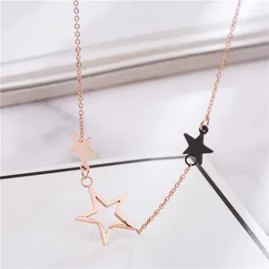 Chains 925 Sterling Silver Trendy Star Statement Necklace For Women Girls Jewelry Wholesale