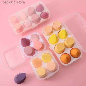 Sponges Applicators Cotton 1/2/4 pieces of cosmetics sponge puff foundation make-up powder makeup mixer wet dry beauty female tool accessories Q240325