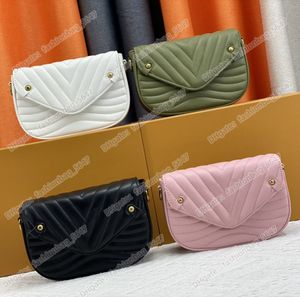 Kvinna crossbody väska designer axelväskor ny våg multi pochettes liten väska äkta läder kvinnor handväskor lyx pursar kalvskinn plånbok