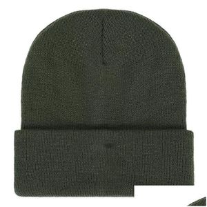 Beanie/Skull Caps Pure Color ullhattar för män Kvinnor SKL Autumn och Winter Sticked Plover Hat 17 Färger Partihandel Drop Delivery Fashio DHMDV