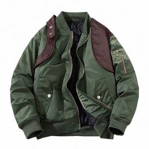 Winter Herren Pilot verdickte Baseballuniform gefälschte zwei Stücke lose Freizeitjacke Herren Militärische taktische Wärme MA1 Parker A4NJ #