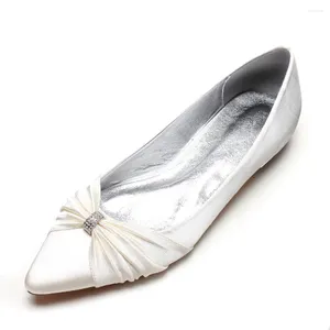 Lässige Schuhe Creativesugar spitzs Zeh Dame Satin Abendkleid flach elegant wissen mit Crystal Braut Hochzeit Prom Champagner Blau